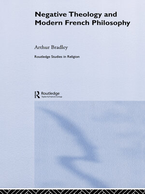 cover image of Negative Theology and Modern French Philosophy